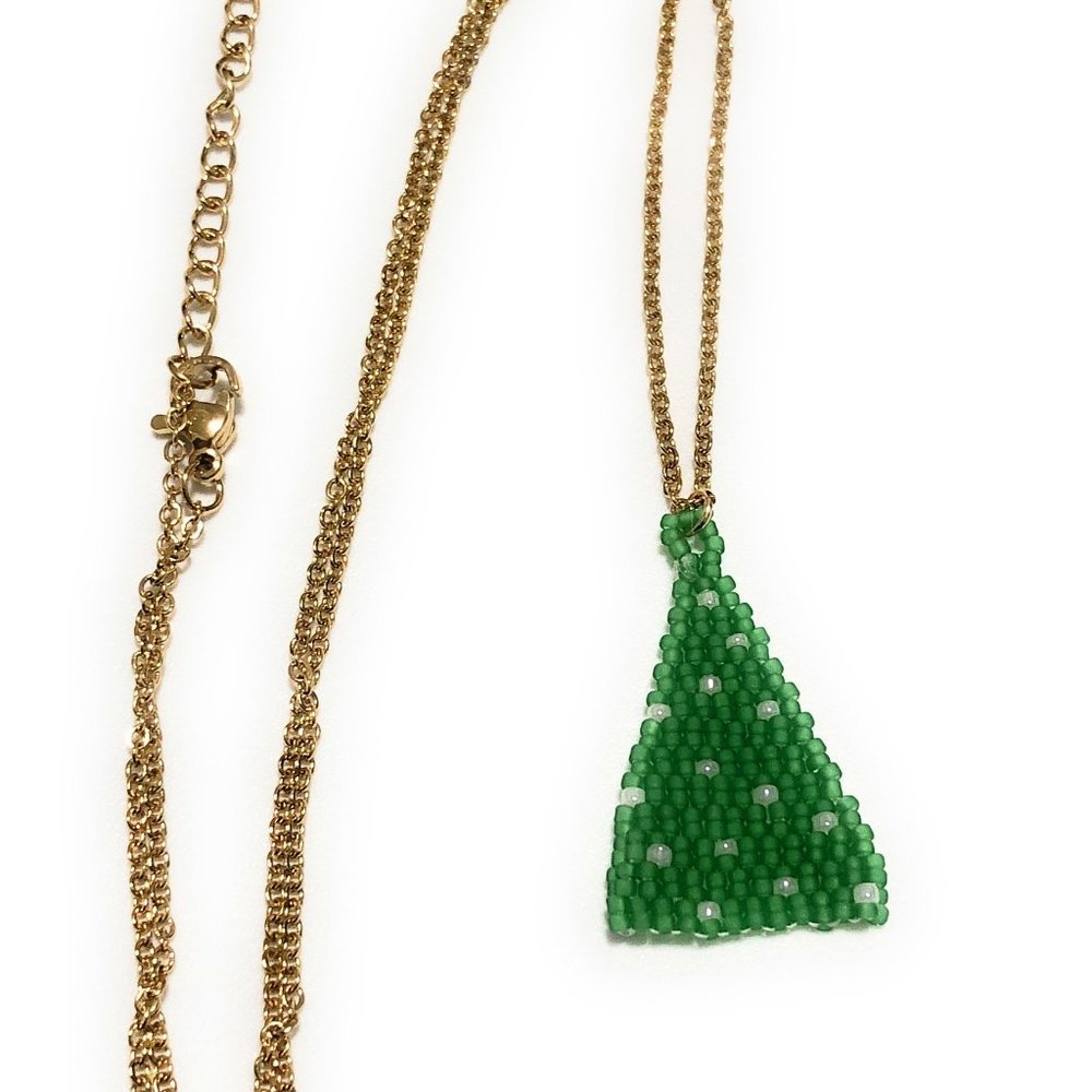 Handmade Christmas Tree Necklace